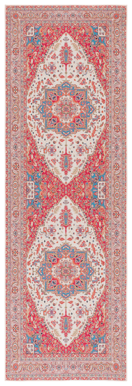 Safavieh Machine Washable Tucson Tsn107Q Red/Beige Rug.