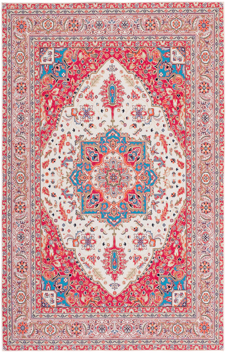 Safavieh Machine Washable Tucson Tsn107Q Red/Beige Rug.