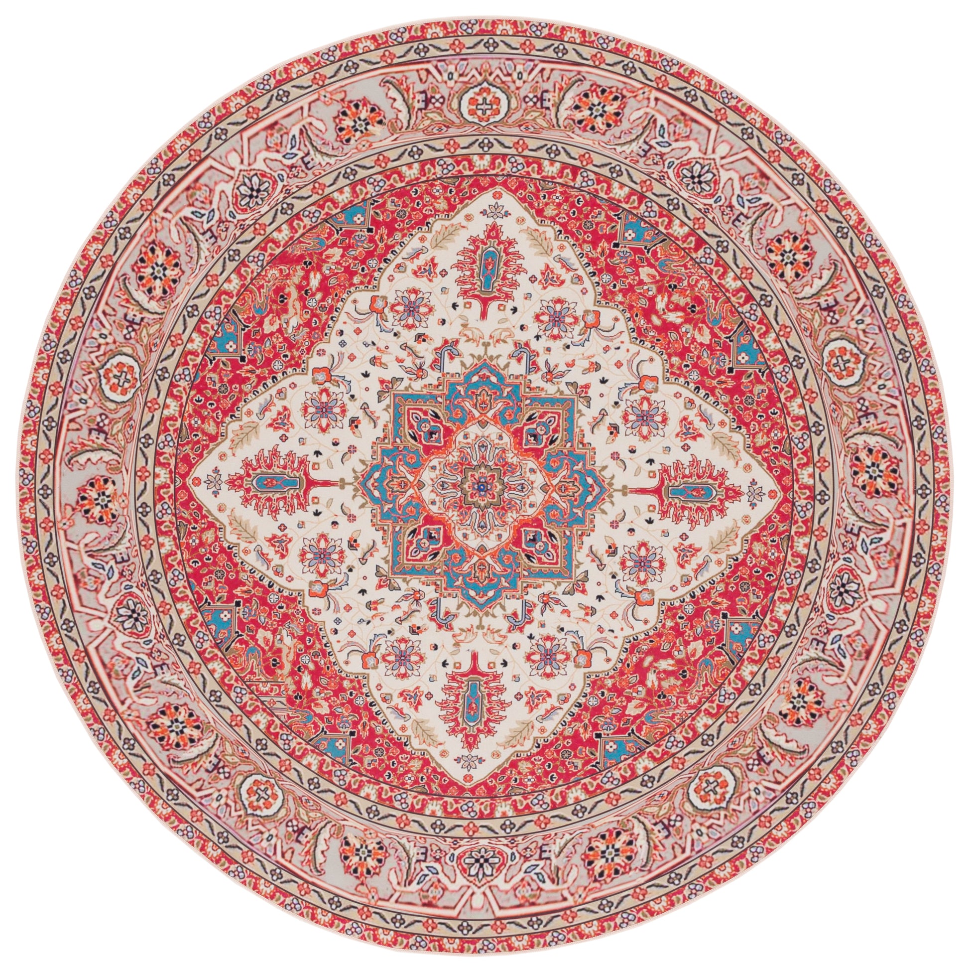 Safavieh Tucson Tsn107Q Red/Beige Area Rug