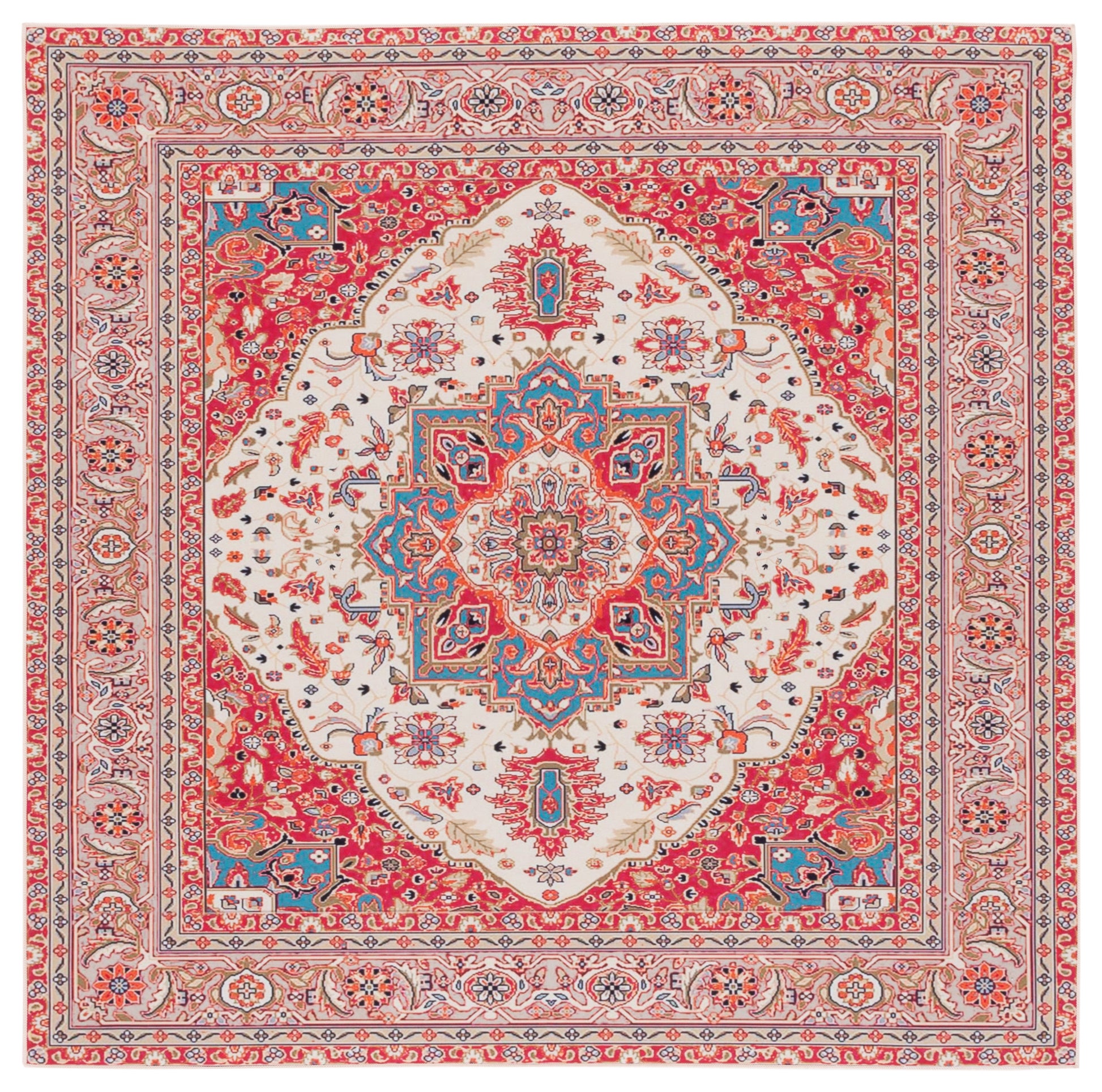 Safavieh Tucson Tsn107Q Red/Beige Area Rug