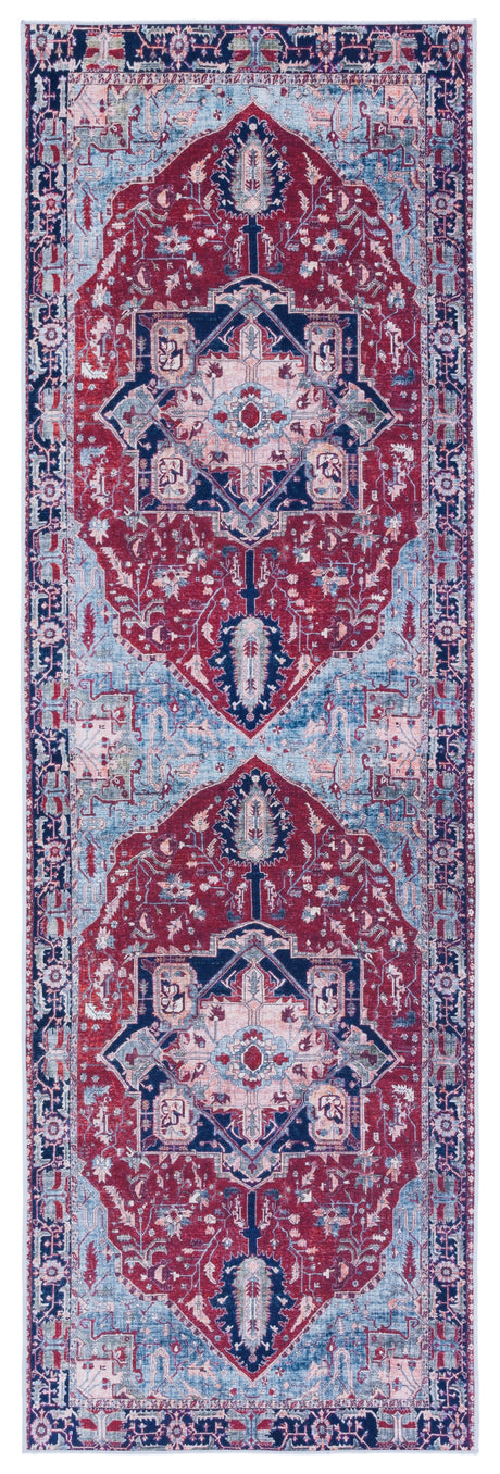 Safavieh Machine Washable Tucson Tsn108Q Red/Navy Rug.