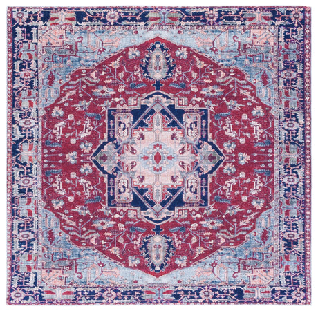 Safavieh Machine Washable Tucson Tsn108Q Red/Navy Rug.