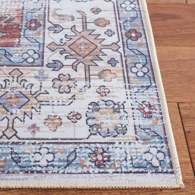 Safavieh Machine Washable Tucson Tsn109A Ivory/Rust Rug.