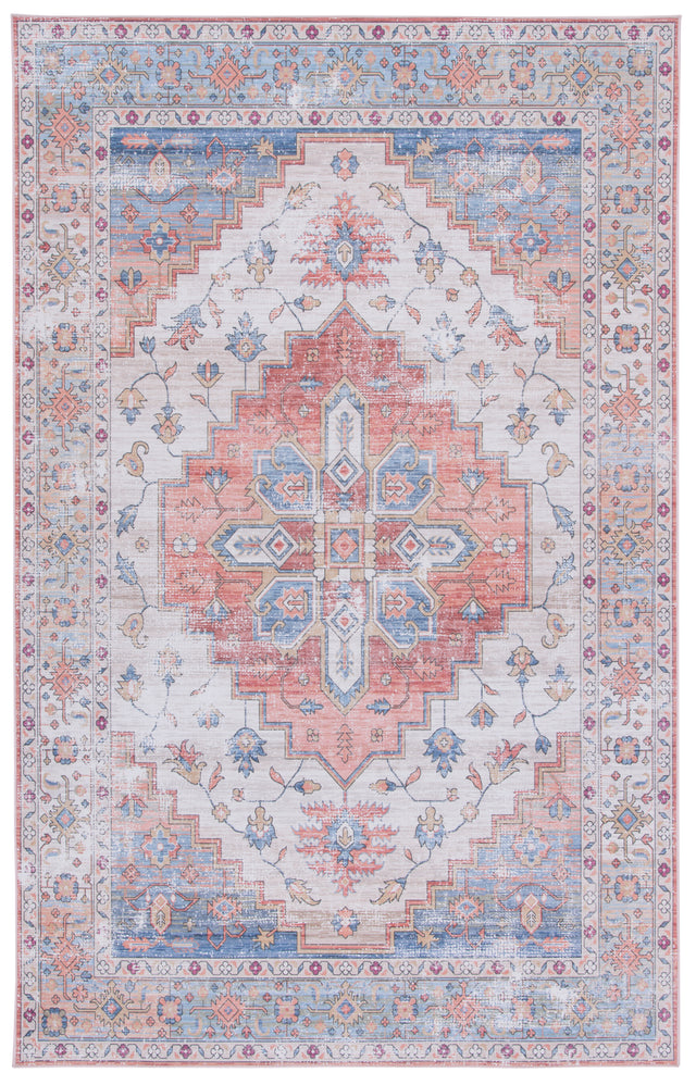 Safavieh Machine Washable Tucson Tsn109B Beige/Blue Rug.