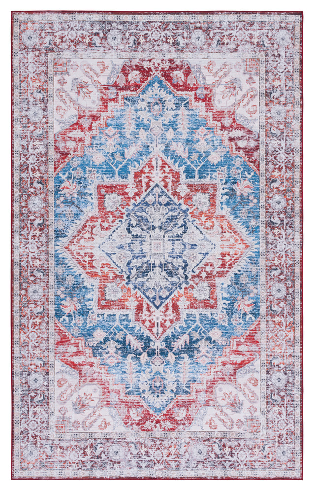 Safavieh Machine Washable Tucson Tsn115M Blue/Red Rug.