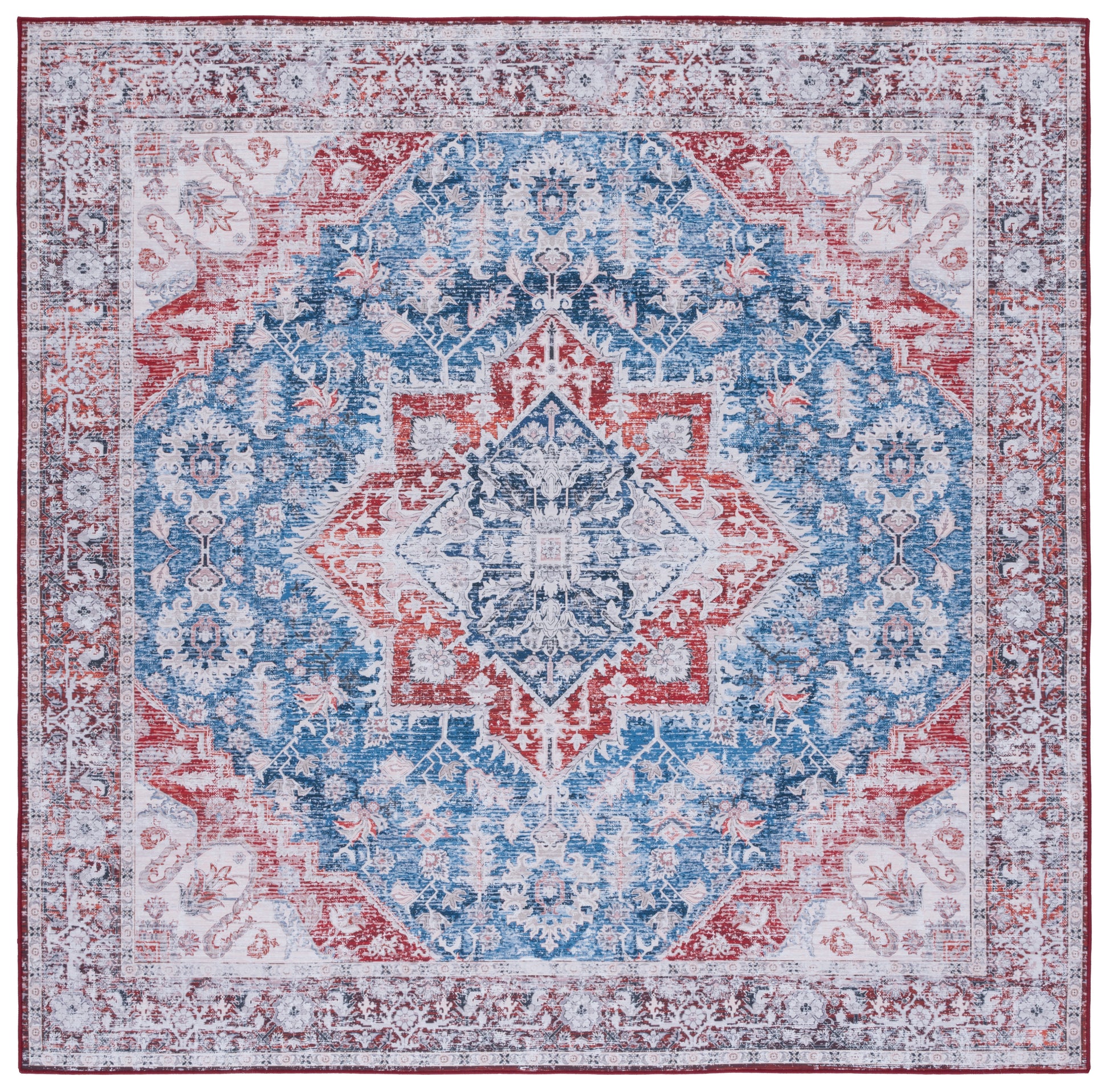 Safavieh Tucson Tsn115M Blue/Red Area Rug