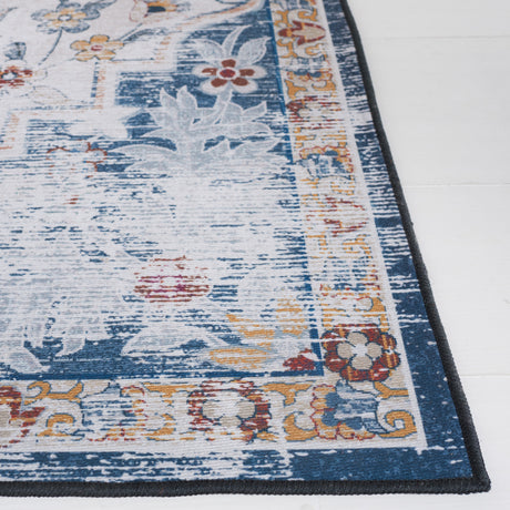 Safavieh Machine Washable Tucson Tsn117F Grey/Rust Rug.