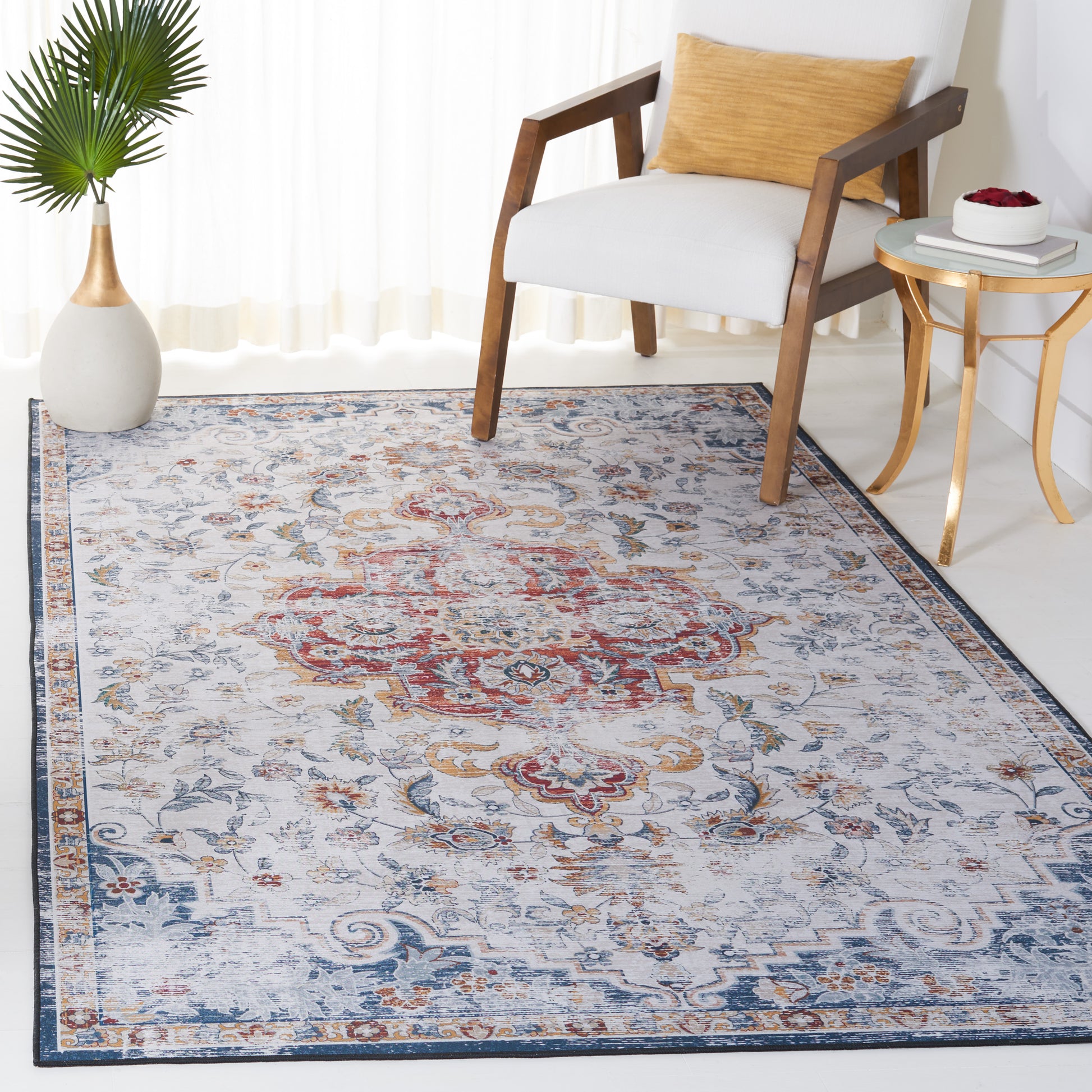 Safavieh Tucson Tsn117F Grey/Rust Area Rug