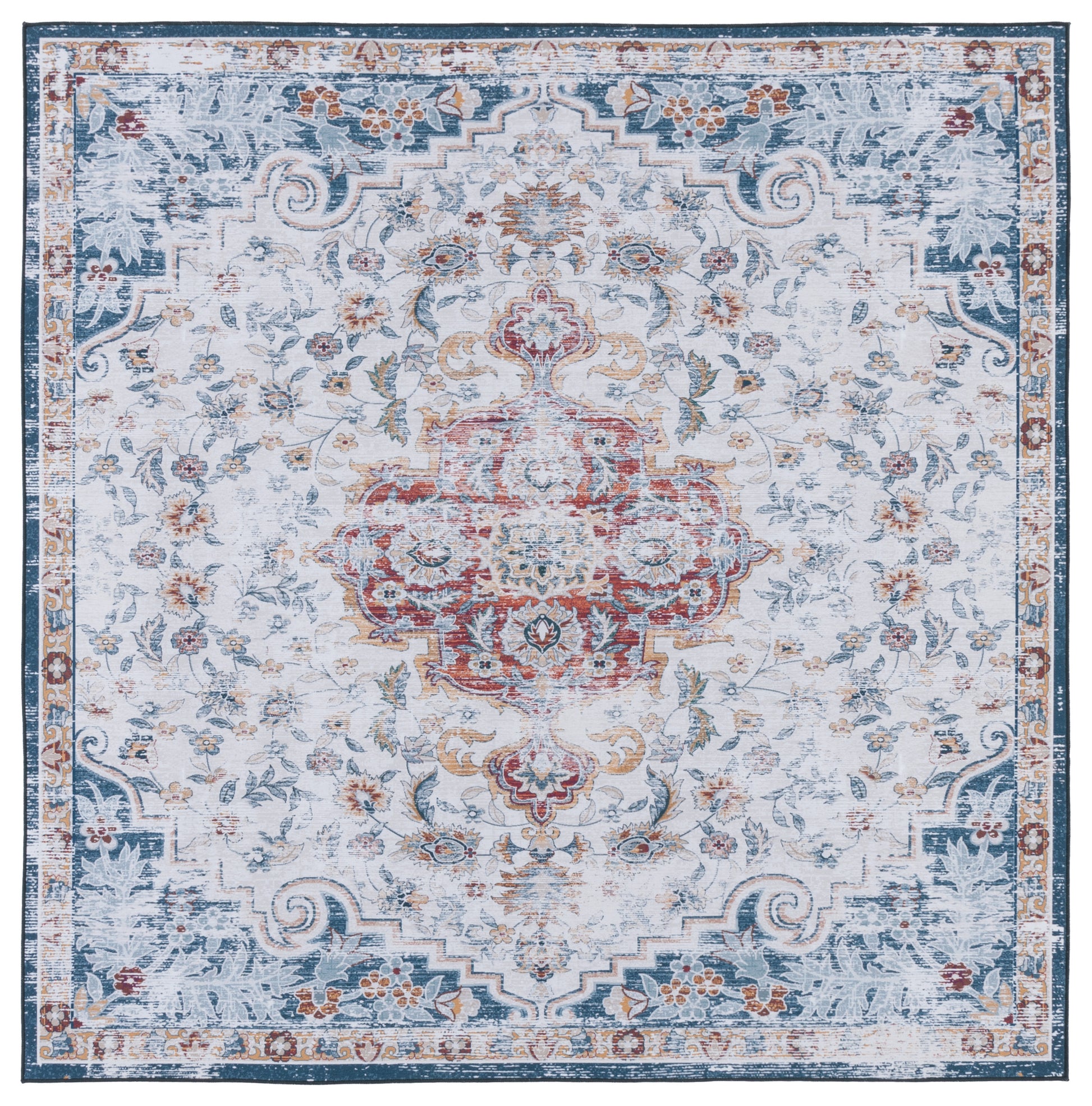 Safavieh Tucson Tsn117F Grey/Rust Area Rug