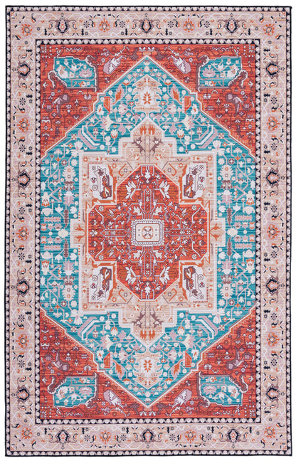 Safavieh Tucson Tsn120J Aqua/Rust Area Rug