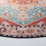 Safavieh Machine Washable Tucson Tsn120J Aqua/Rust Rug.