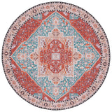 Safavieh Machine Washable Tucson Tsn120J Aqua/Rust Rug.