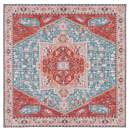 Safavieh Tucson Tsn120J Aqua/Rust Area Rug