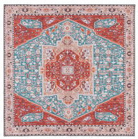 Safavieh Tucson Tsn120J Aqua/Rust Area Rug