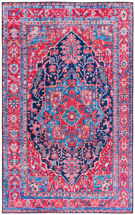 Safavieh Machine Washable Tucson Tsn121N Navy/Red Rug.