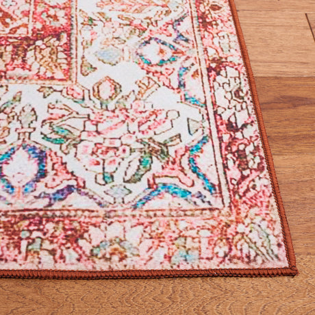 Safavieh Machine Washable Tucson Tsn122R Rose/Beige Rug.