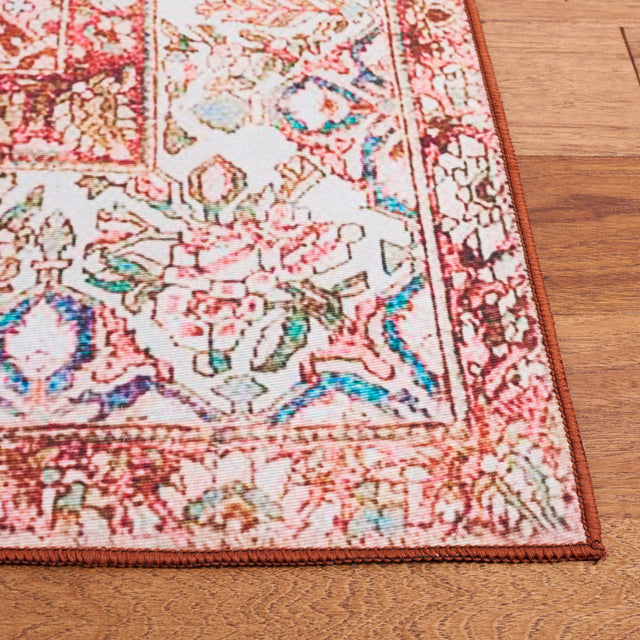Safavieh Machine Washable Tucson Tsn122R Rose/Beige Rug.