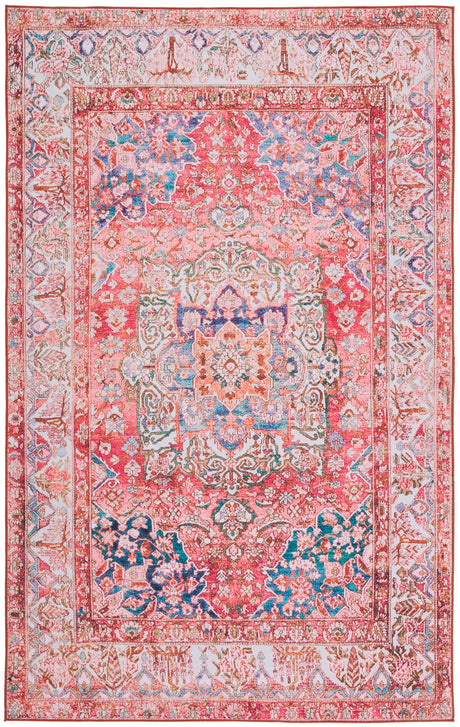 Safavieh Machine Washable Tucson Tsn122R Rose/Beige Rug.