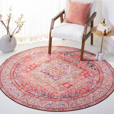 Safavieh Machine Washable Tucson Tsn122R Rose/Beige Rug.