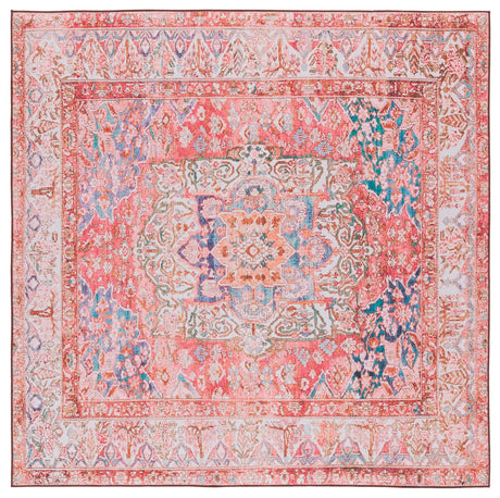 Safavieh Machine Washable Tucson Tsn122R Rose/Beige Rug.