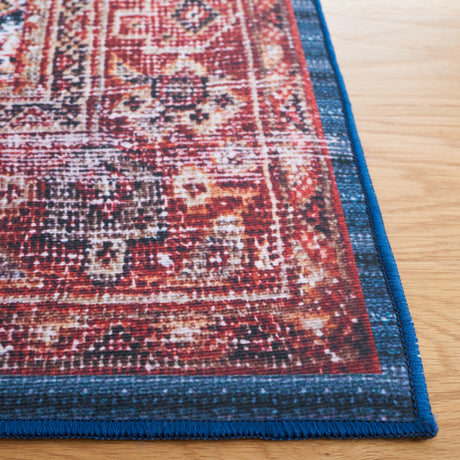 Safavieh Machine Washable Tucson Tsn124N Navy/Rust Rug.