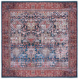 Safavieh Machine Washable Tucson Tsn124N Navy/Rust Rug.