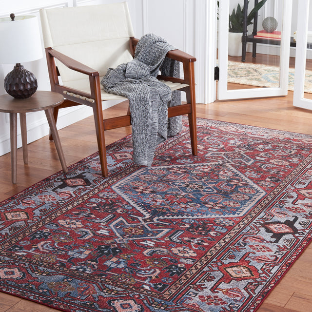 Safavieh Machine Washable Tucson Tsn126P Rust/Blue Rug.