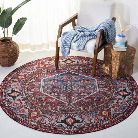 Safavieh Machine Washable Tucson Tsn126P Rust/Blue Rug.