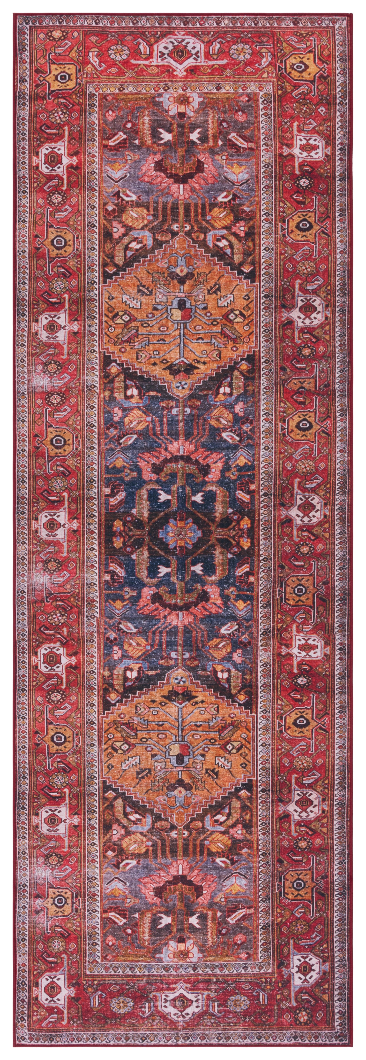 Safavieh Tucson Tsn127N Navy/Rust Area Rug