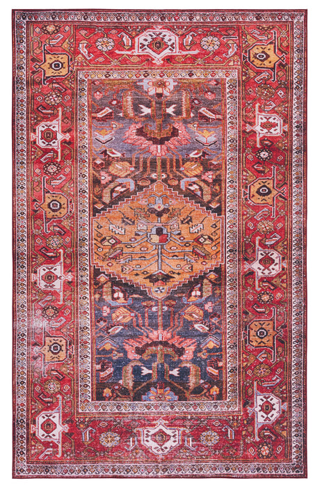 Safavieh Machine Washable Tucson Tsn127N Navy/Rust Rug.