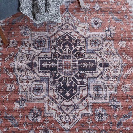 Safavieh Tucson Tsn128P Rust/Navy Area Rug