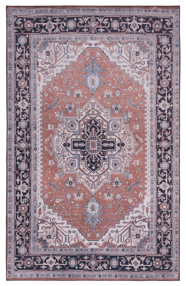 Safavieh Machine Washable Tucson Tsn128P Rust/Navy Rug.