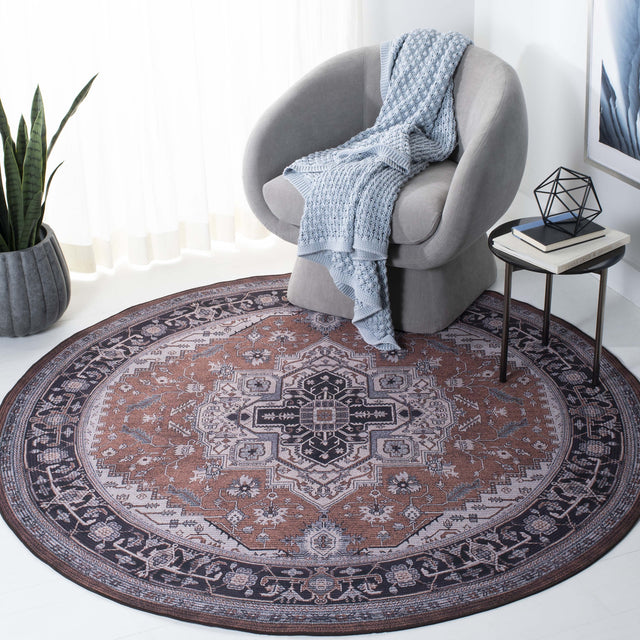 Safavieh Machine Washable Tucson Tsn128P Rust/Navy Rug.