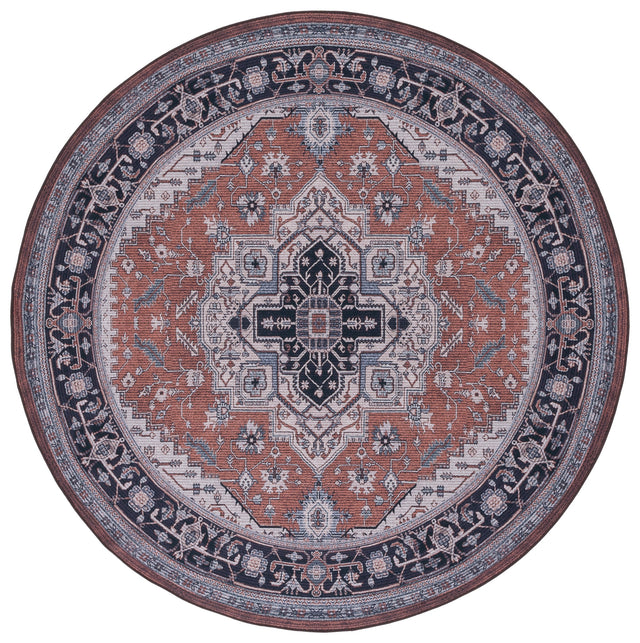 Safavieh Machine Washable Tucson Tsn128P Rust/Navy Rug.