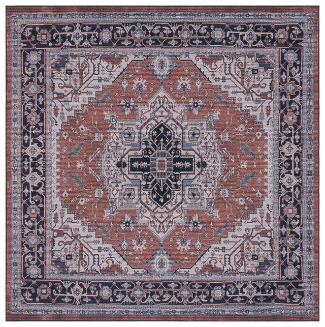 Safavieh Machine Washable Tucson Tsn128P Rust/Navy Rug.