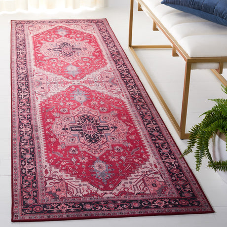 Safavieh Machine Washable Tucson Tsn128Q Red/Navy Rug.