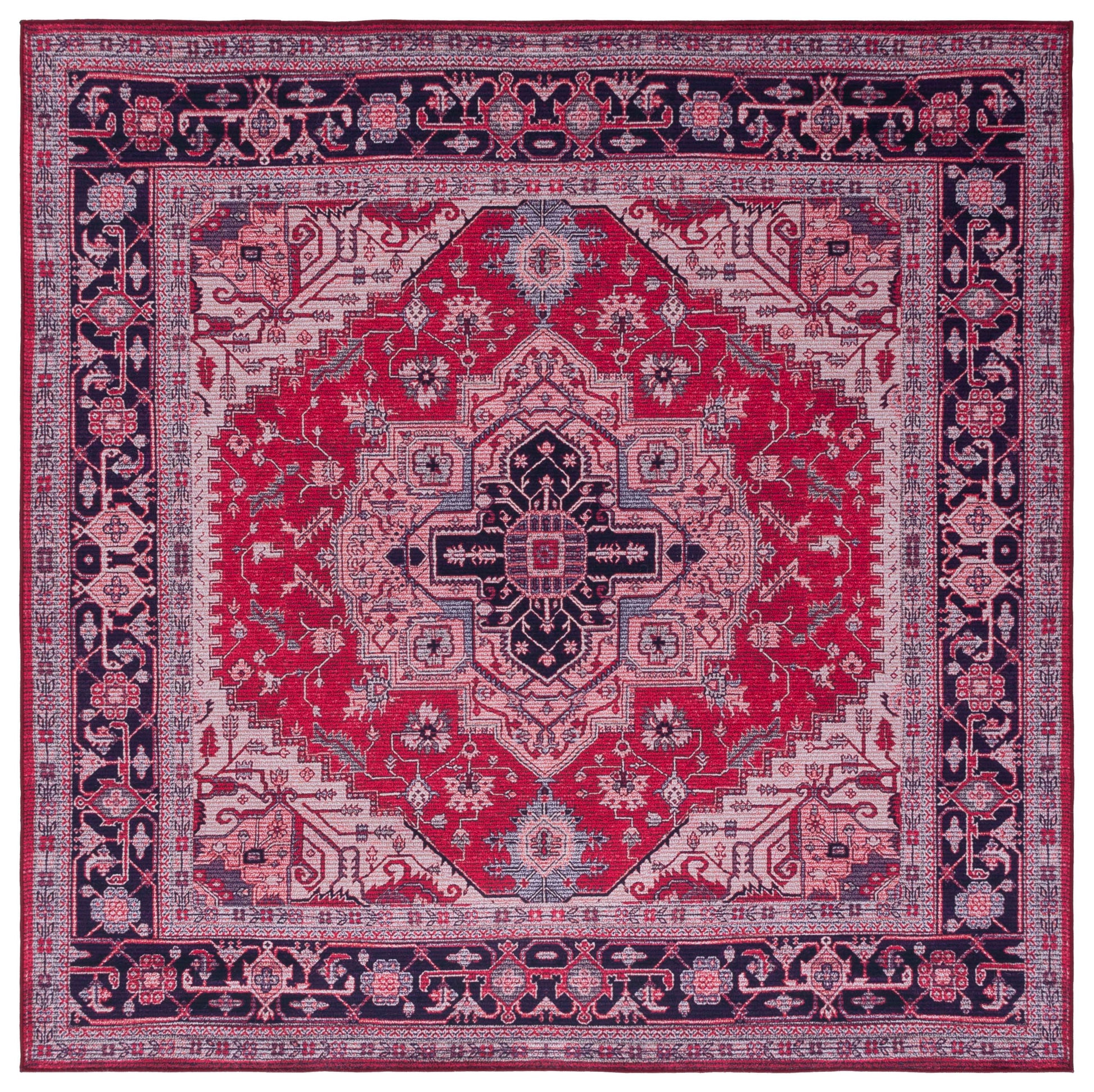 Safavieh Tucson Tsn128Q Red/Navy Area Rug