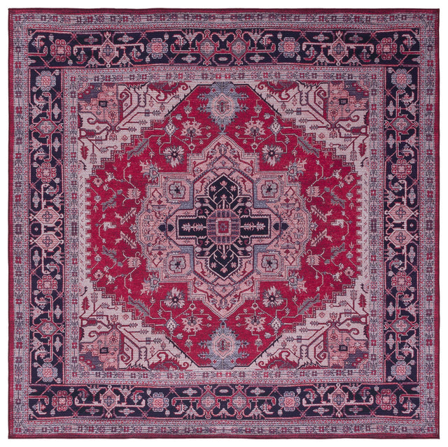 Safavieh Machine Washable Tucson Tsn128Q Red/Navy Rug.