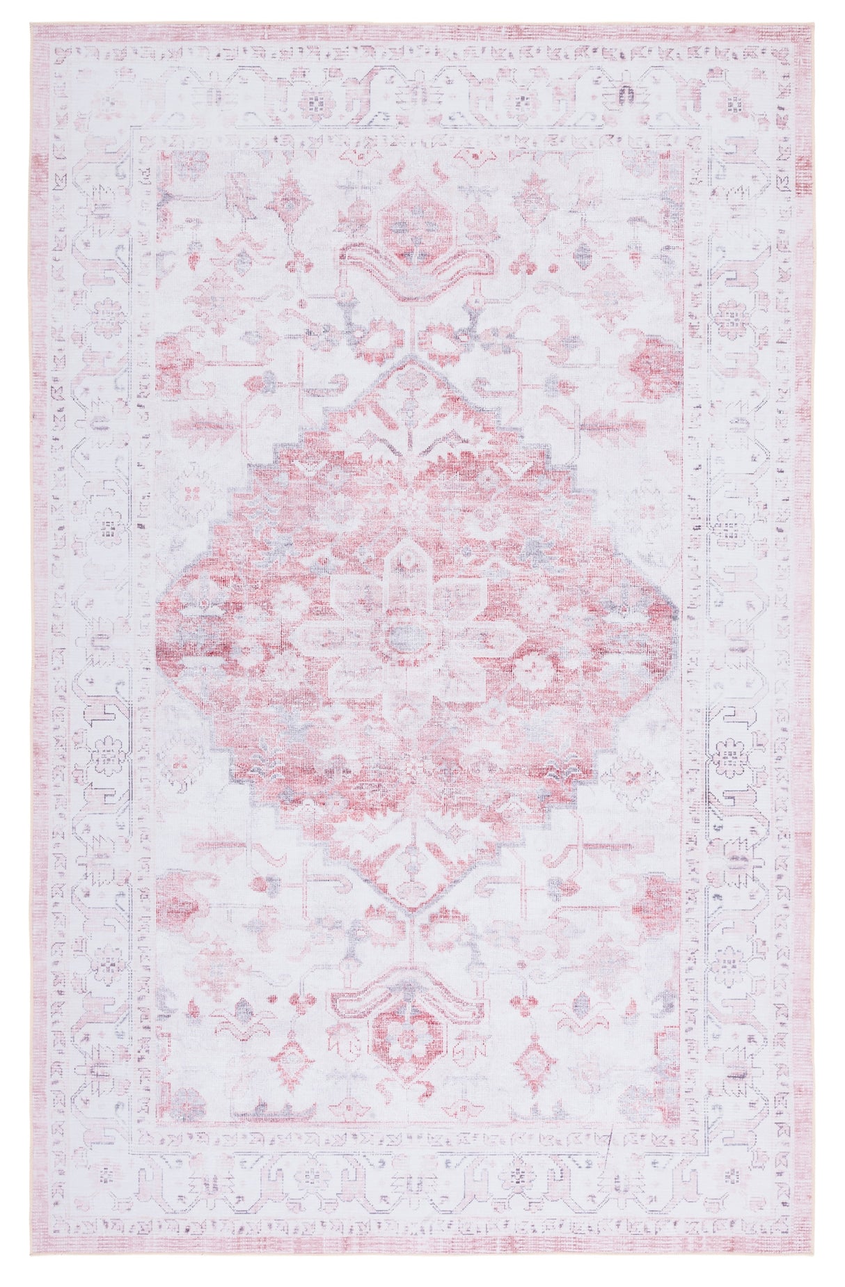 Safavieh Machine Washable Tucson Tsn129B Beige/Rust Rug.