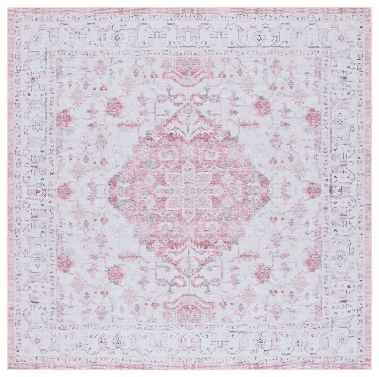 Safavieh Machine Washable Tucson Tsn129B Beige/Rust Rug.