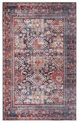 Safavieh Machine Washable Tucson Tsn130N Navy/Rust Rug.