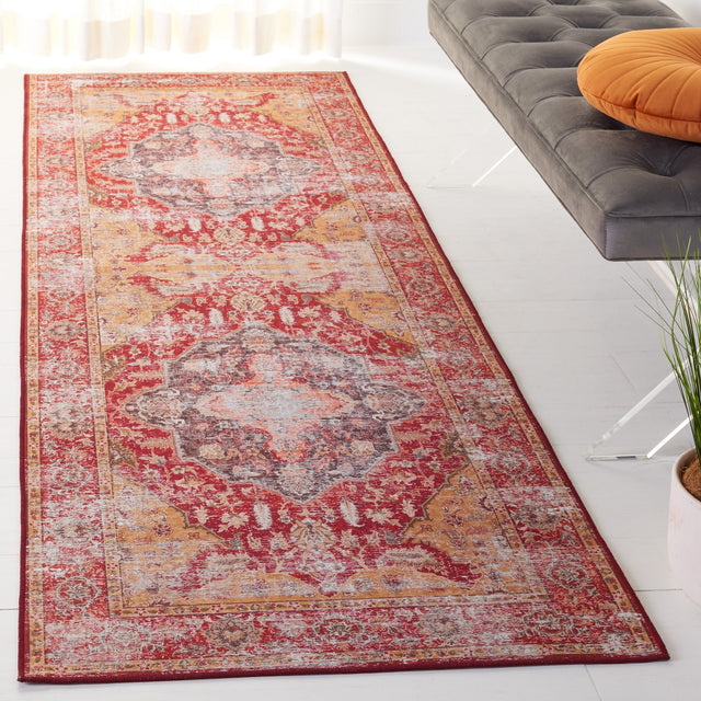 Safavieh Machine Washable Tucson Tsn131P Rust/Gold Rug.