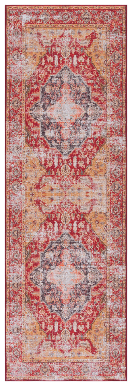 Safavieh Machine Washable Tucson Tsn131P Rust/Gold Rug.