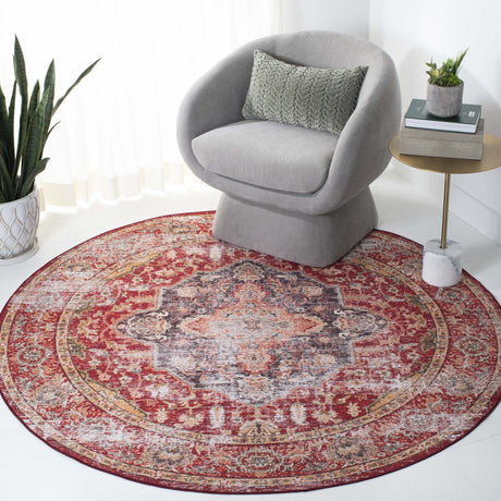 Safavieh Machine Washable Tucson Tsn131P Rust/Gold Rug.