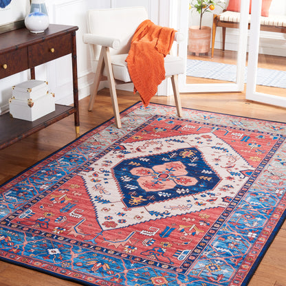 Safavieh Tucson Tsn133P Rust/Blue Area Rug