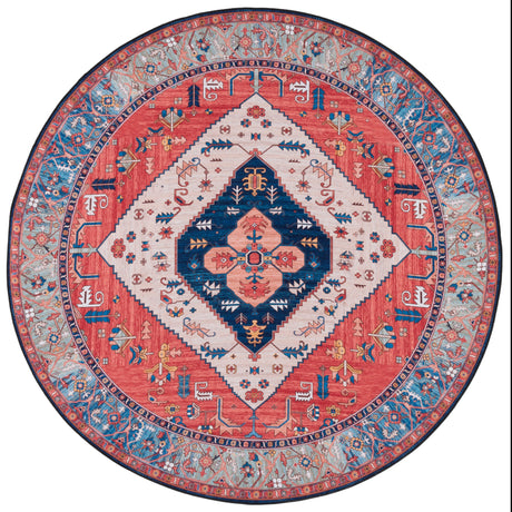 Safavieh Machine Washable Tucson Tsn133P Rust/Blue Rug.