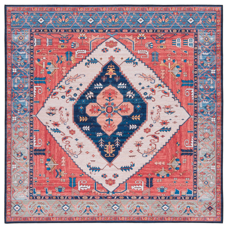 Safavieh Machine Washable Tucson Tsn133P Rust/Blue Rug.