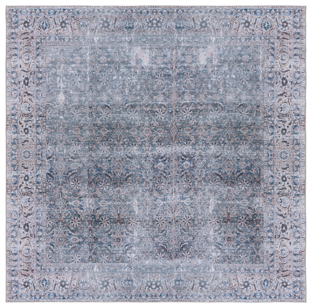 Safavieh Machine Washable Tucson Tsn134Y Green Blue/Beige Rug.