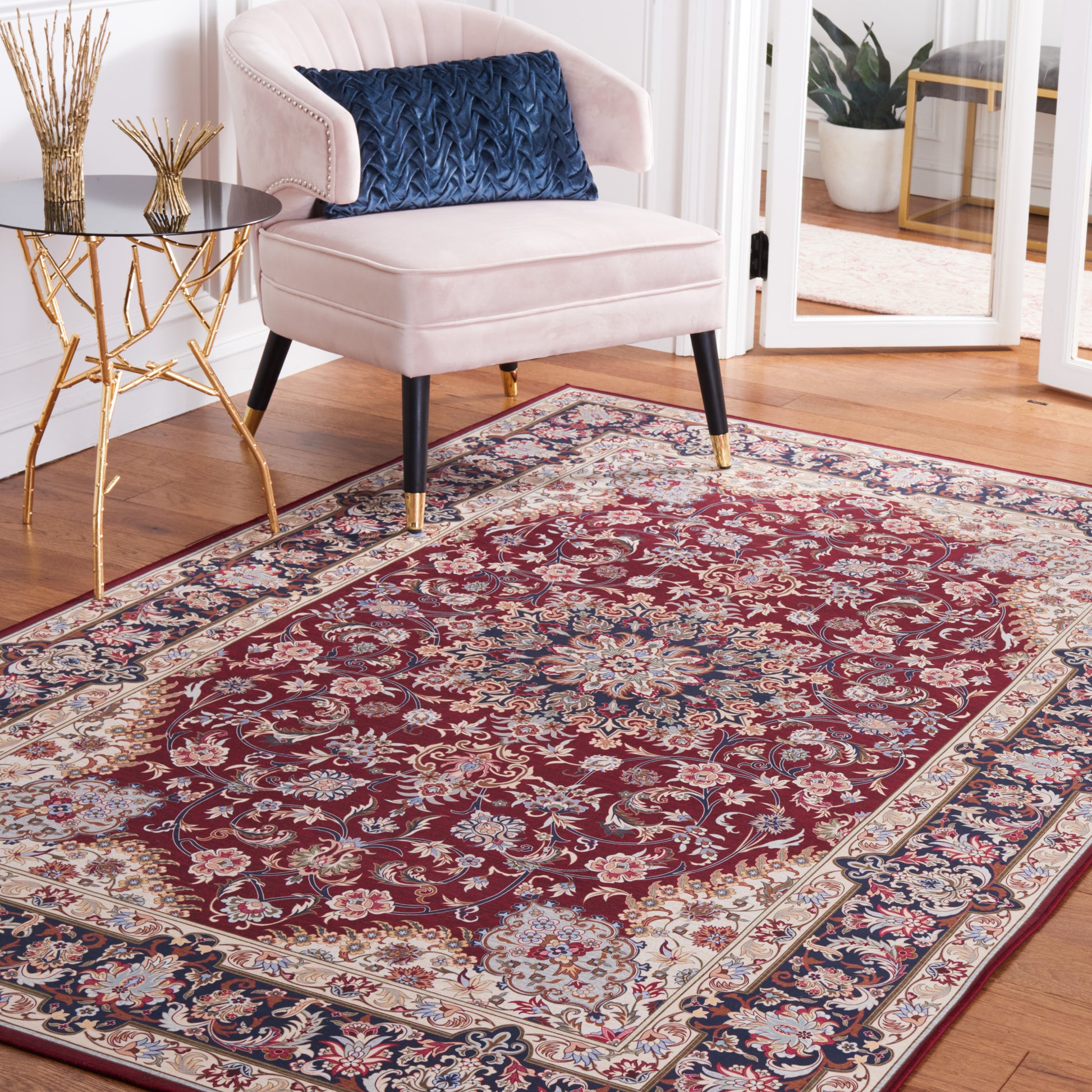 Safavieh Tucson Tsn135Q Red/Navy Area Rug