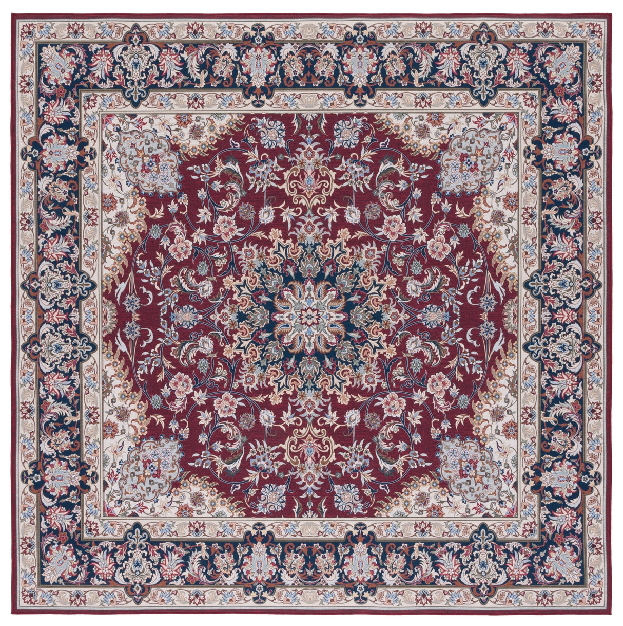 Safavieh Machine Washable Tucson Tsn135Q Red/Navy Rug.